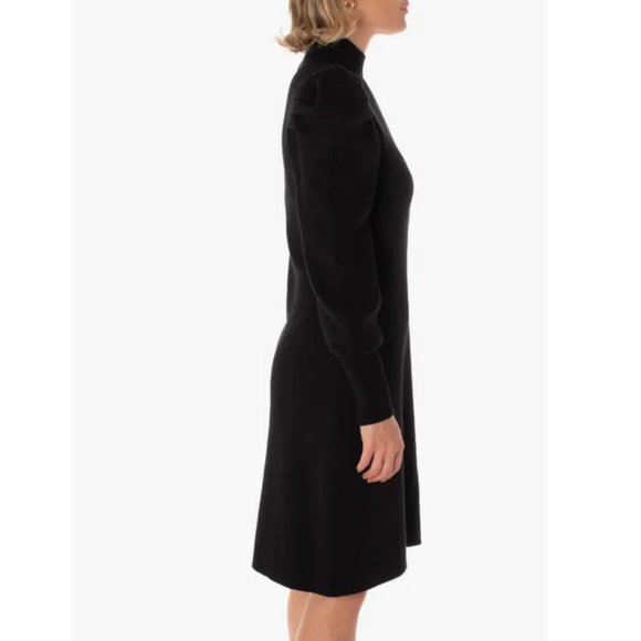 TAYLOR DRESSES Turtleneck Long Sleeve Knit Sweater Dress in Black - NWT - Size L - Picture 3 of 4